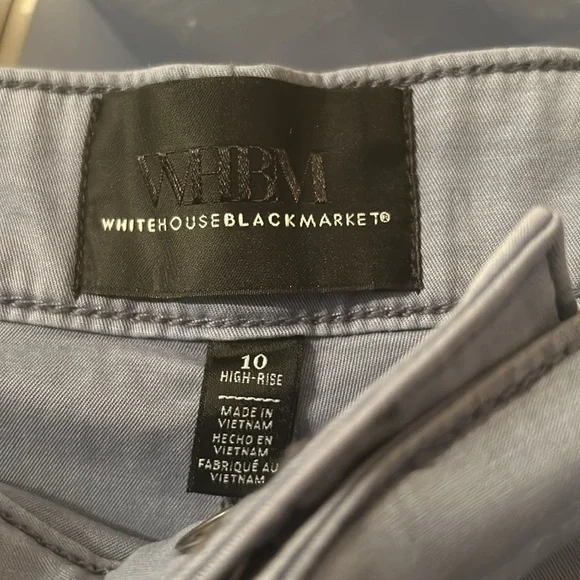 White House Black Market slim ankle high rise pret-a-jet crop pants. Size 10. - Picture 4 of 7